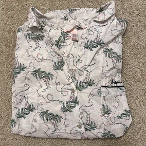 Victorias Secret Tropical Christmas Long Sleeve Pajama Top